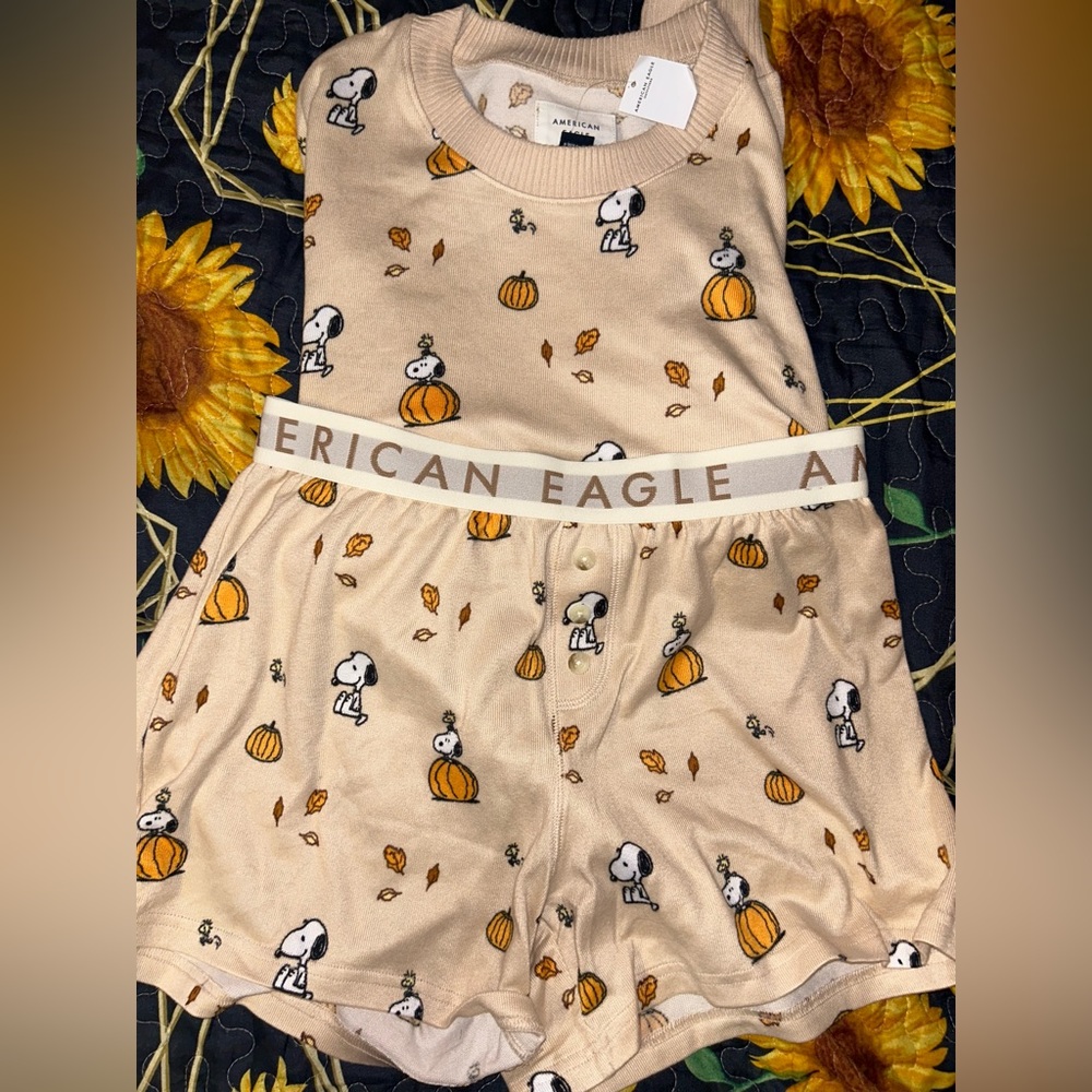 NWT American Eagle Snoopy Peanuts Fall
Plush PJ Set